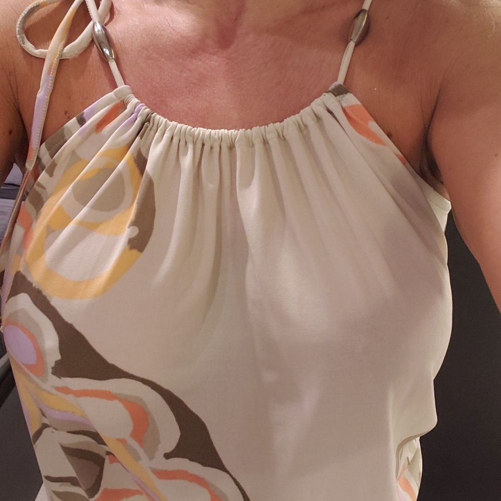 Sinequanon EUC cream floral summer dress small - Picture 10 of 10
